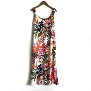 MSK floral maxi dress with wide elastic straps size medium